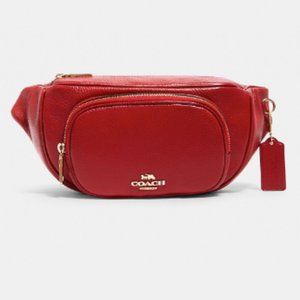 COACH Brand New Court Belt Bag in Red